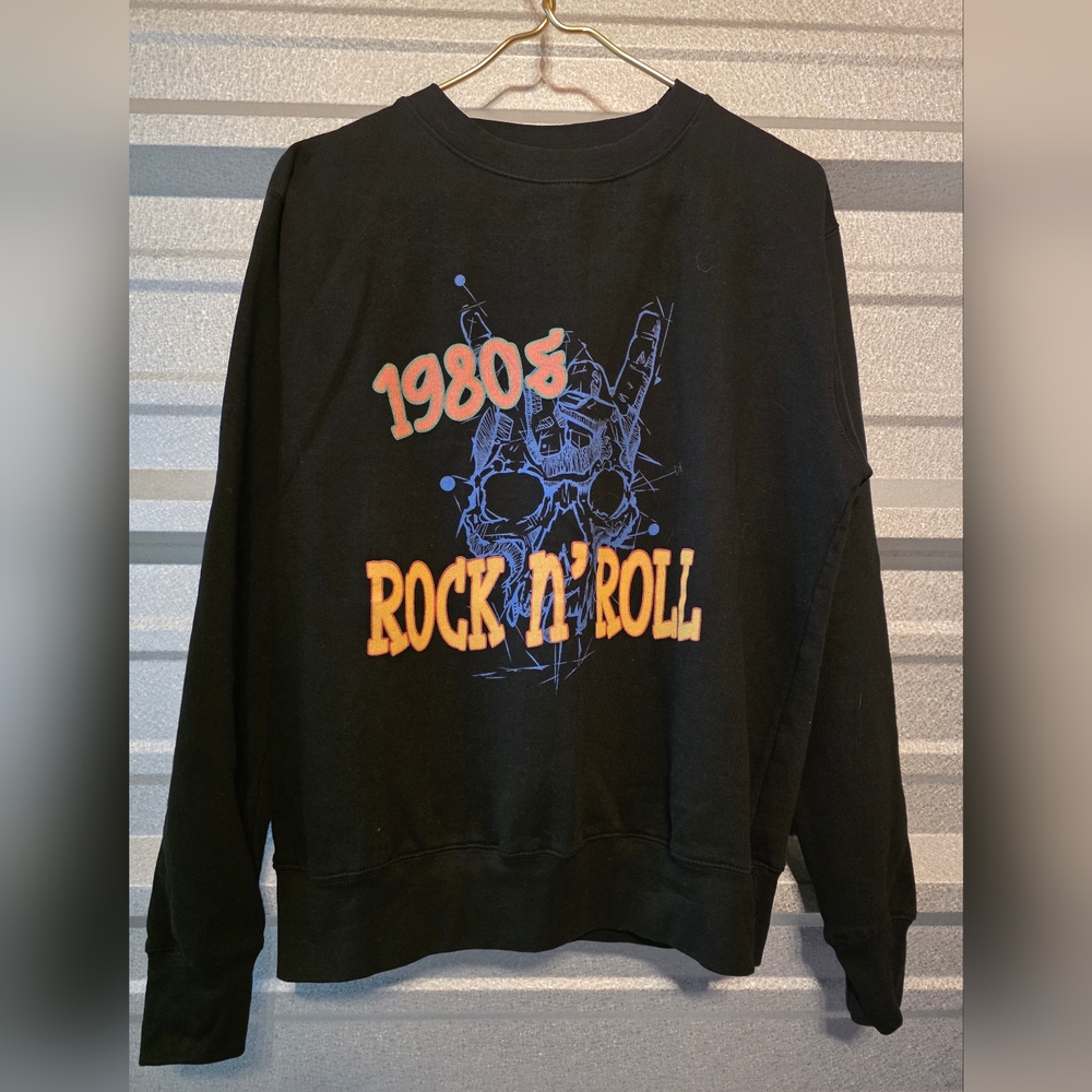 1980s Rock N Roll Graphic Sweatshirt